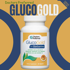 DOCTORS' PREFERRED GlucoGold with 1500mg Per Day BerberPure Berberine Supplement