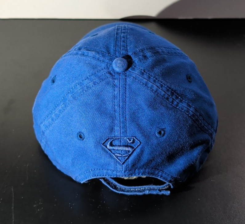 Superman Hat Cap Strap Back Blue Embroidered Dad … - image 4