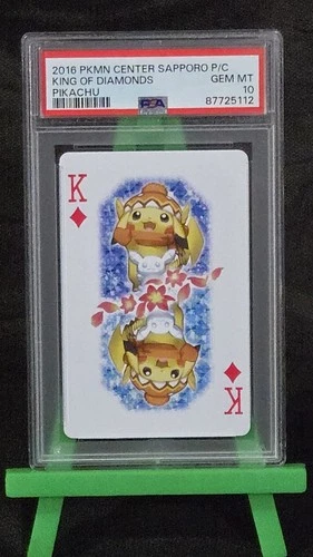 Pokemon Pikachu King of Diamonds Pokemon Center Sapporo Playing Cards PSA 10