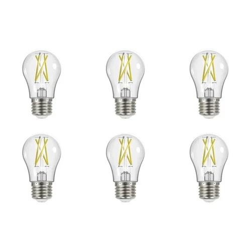 8.2W LED A15 - Clear - Medium Base - 3000K - 90 CRI - 120V - 6-Pack - Picture 1 of 6