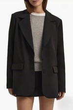 Women Favorite Daughter Collared Single-breasted Blazer Coat Size XS