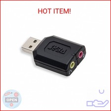 Syba external USB Stereo Sound Adapter for Windows, Mac, Linux Extra Audio Sourc