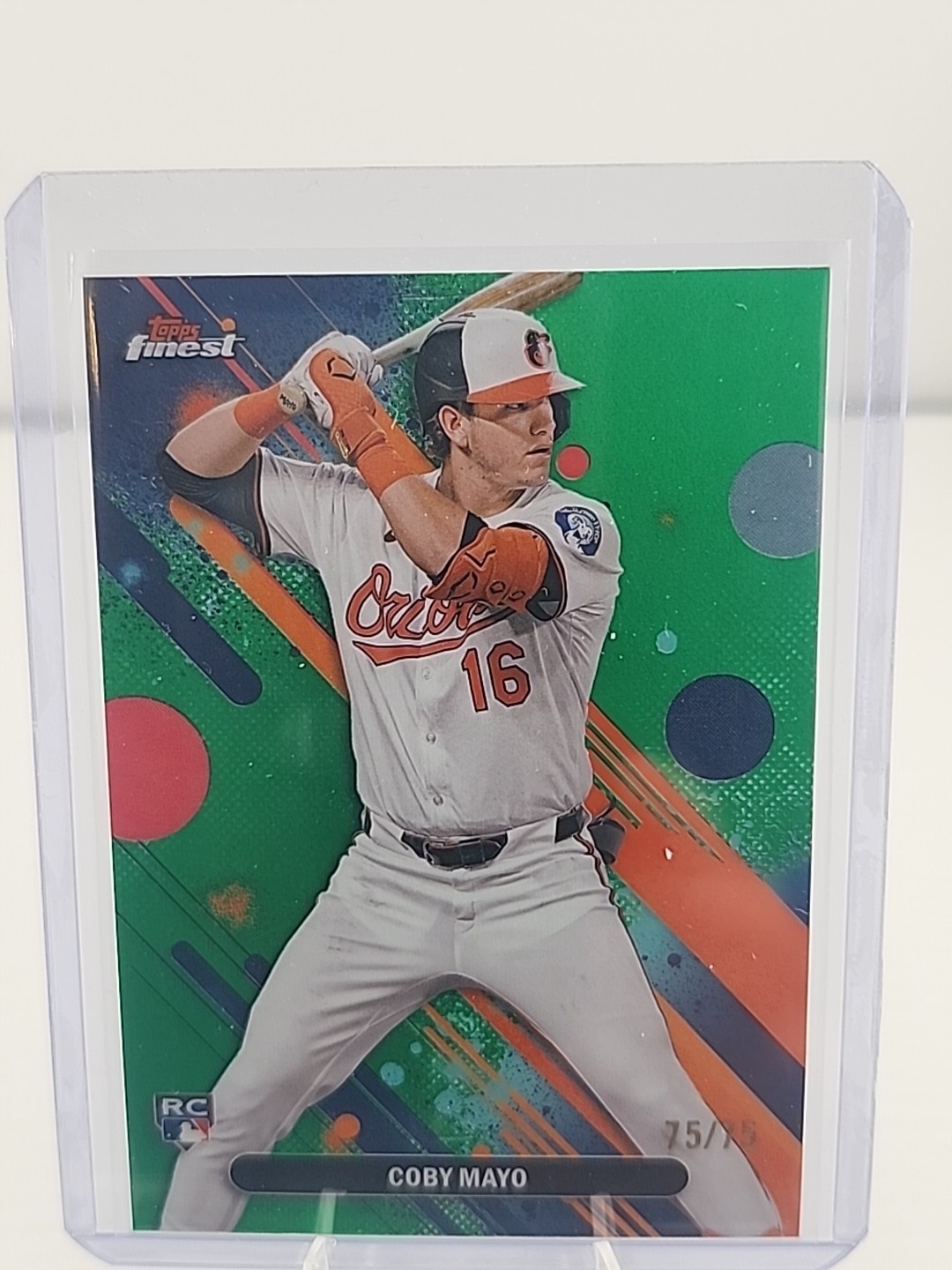 2025 Topps Finest - Common Coby Mayo Green Refractor /75 Orioles (RC) 🔥⚾️