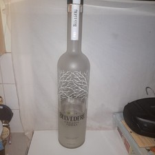 6L, Empty Bottle Belvedere Vodka,Crafts Frosted Glass - Decorative Bar Piece