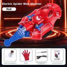 Kids Spiderman Web Shooters Toy Cosplay Electric Wrist Launcher Gift B