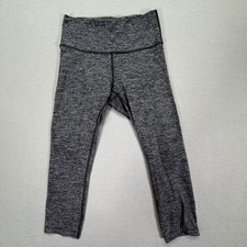 Lululemon Wunder Under High Rise Crop Leggings Space Dye Heathered Gray Size 8