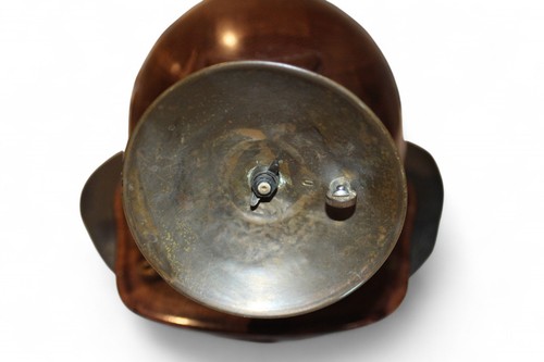 Antico casco industriale MSA Skullgard minatori ottone carburo lampada tappo minerario USA - Foto 7 di 13