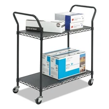 Safco 5337BL 43.75 in. x 19.25 in. x 40.5 in. Wire Metal Utility Cart - BK New