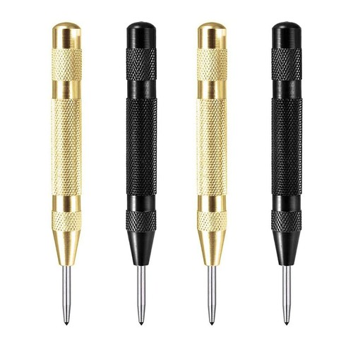 4PCS Automatic Center Punch Strike Spring Loaded Marking Starting Hole Tool Set - Picture 2 of 12