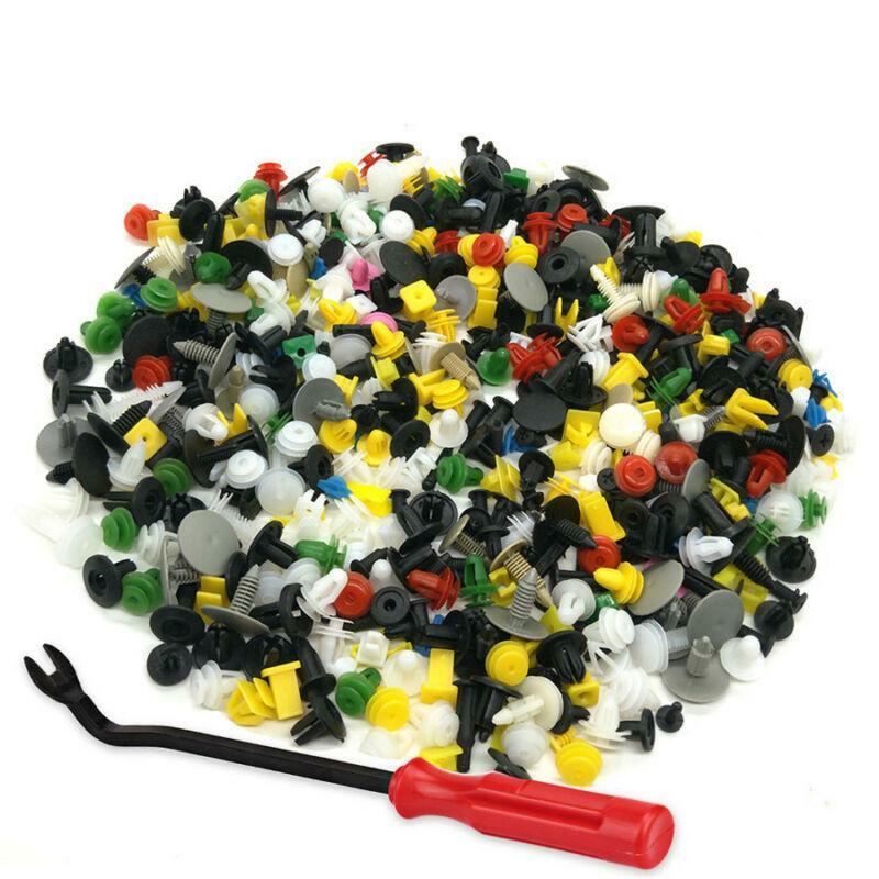 Car Door Bumper Rivet Retainer Push Engine Cover Fastener Clips +Pry Tool 500x