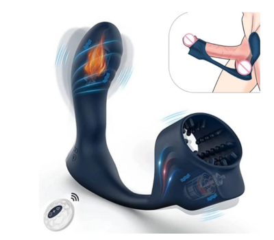 magic missile vibrating ribbed silicone male prostate massager MALE PROSTATE MASSAGER VIBRATING DEVICE WITH SLEEVE STIMULATOR FOR WOMEN  AND MEN