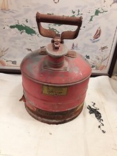 Vintage Justrite 2 Gallon Metal Safety Can