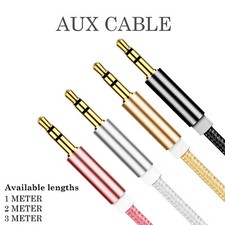 Aux Cable 1 To 5m Audio Lead 3.5mm Jack To Jack For Car PC Phone Stereo