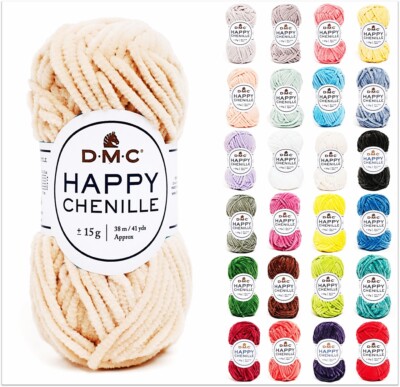 15g DMC Happy Chenille Amigurumi Wolle Garn zum Stricken Häkeln GP 86,00  /1kg