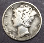 1929 Mercury Dime XF  Lot  F 357