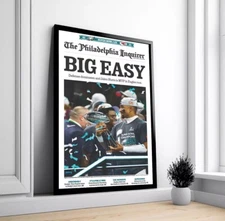 2025 Philadelphia Eagles Super Bowl Champions 'BIG EASY' Poster No Framed