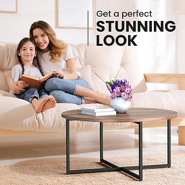 Round Coffee Table Home Furniture for Living Room Decor | eBay