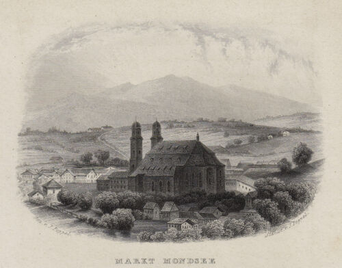Mondsee Original Stahlstich Poppel 1842 - Bild 1 von 1