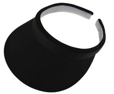 Cotton Twill Clip-On Visor-black white