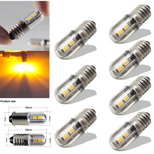 1/2/6/10Stk E10 6V LED-Schraubsockel Birne Warmweiß Leuchtmittel Lampe Leuchte - Bild 2 von 16