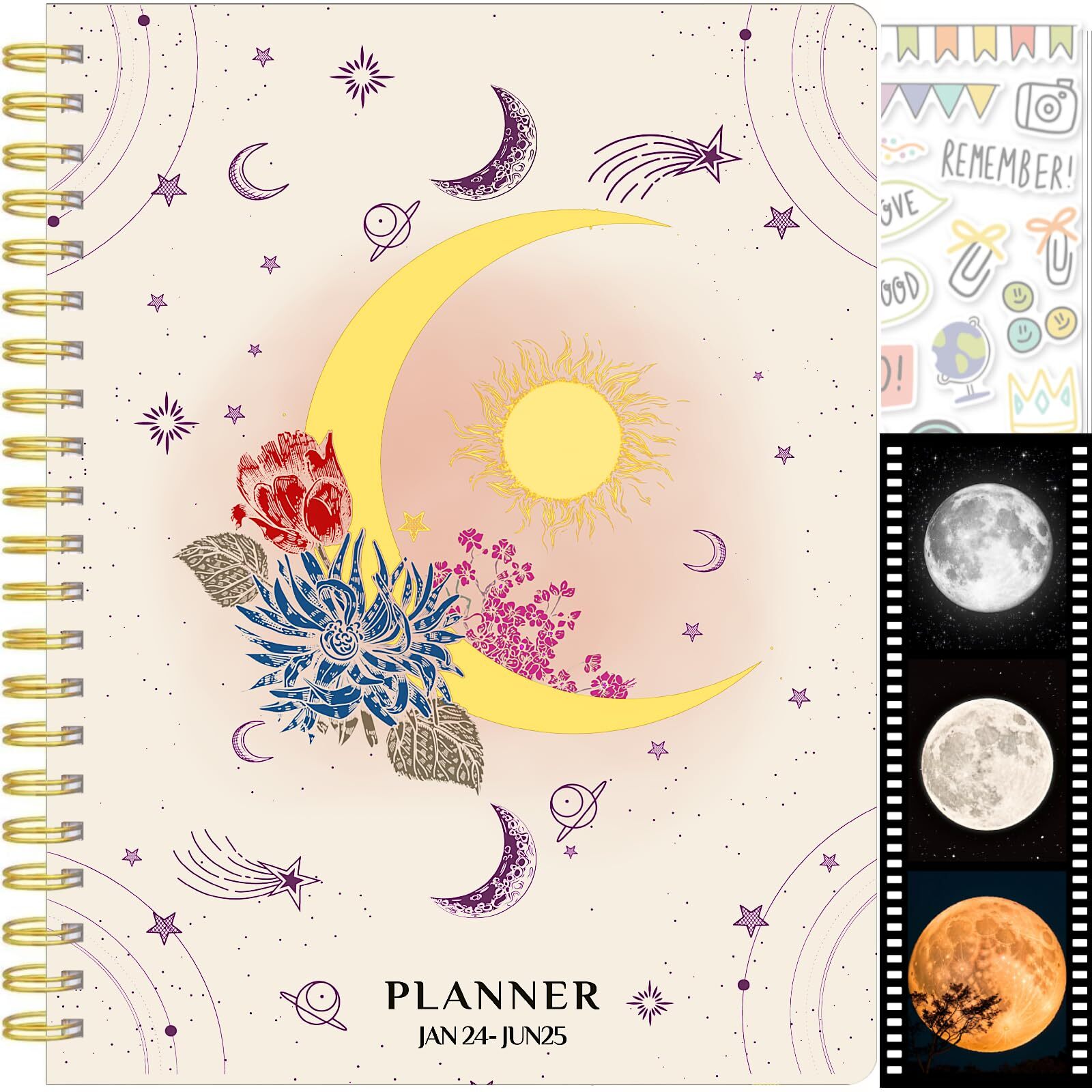 Planner 2024-2025 Monthly Planner 2024 Weekly Planner Spiral Bound 18 Month D...