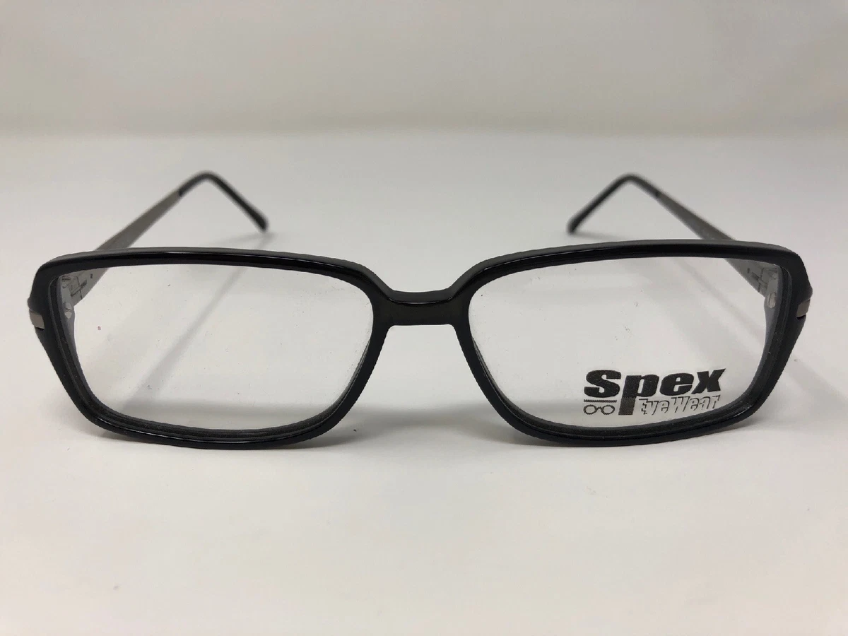 Spex Eyewear Eyeglasses Frame 423 DGRY 53 15 140 Black Gray Metal Plastic R354