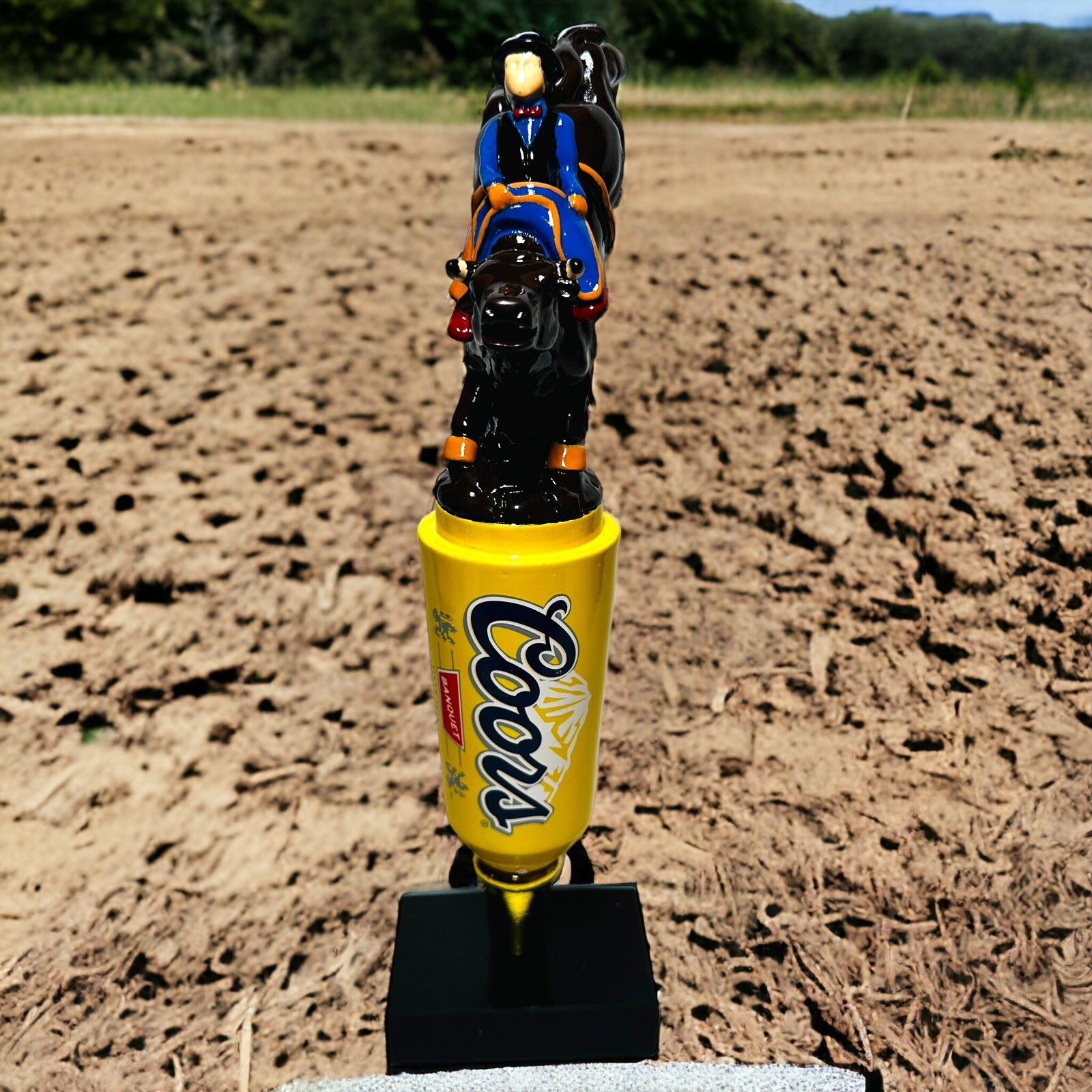 Coors Banquet Rodeo Beer Tap Handle Bull Rider Riding A Bull Keg Marker