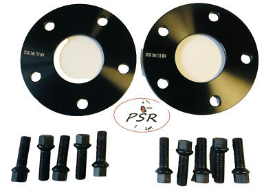 Porsche Spurverbreiterung 7mm + verlängerte AF Schrauben 2er Set in schwarz 5x130 PSR9Line