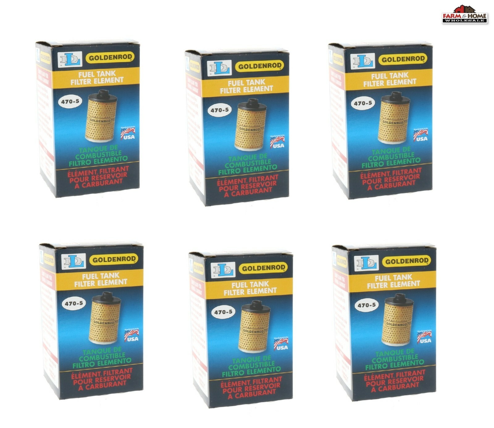 6 Goldenrod Replacement Fuel Filters 4705 NEW eBay