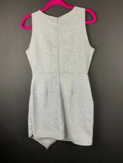 VETEMENTS Abito donna grigio corto senza maniche girocollo Ashwood West taglia large aderente