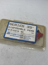 Graphic Controls 82-39-0302-06 RED DISPOSABLE PENS SERIES 39 Incomplete Set Of 4