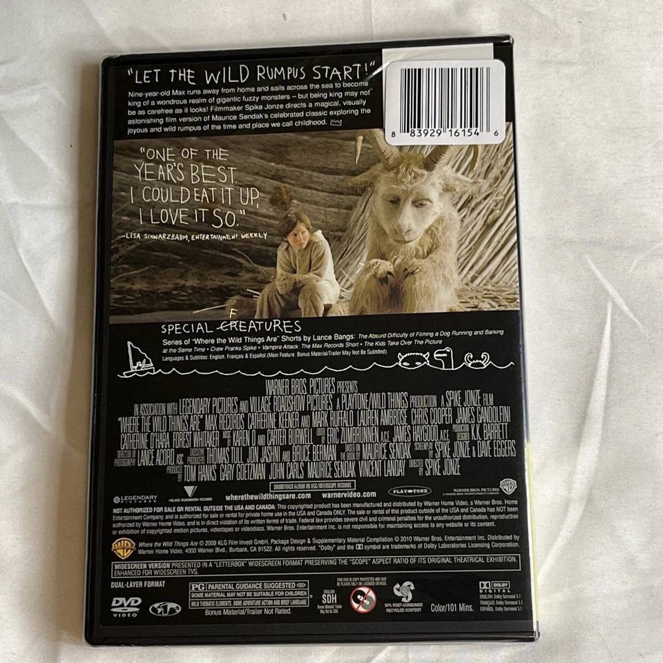 Where the Wild Things Are DVD Max Records Mark Ruffalo Sealed 2010 - Image 4 of 4