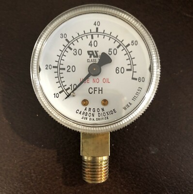 #ad #ad WESTERN 2 1 2quot; Gas Pressure Gauge 60 psi Brass NEW $35.00