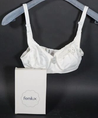 True Vintage Femilux SPORTS Sexy Femmes Bh Modèle 9053 Blanc de Taille 75 B Ovp - Photo 1/4