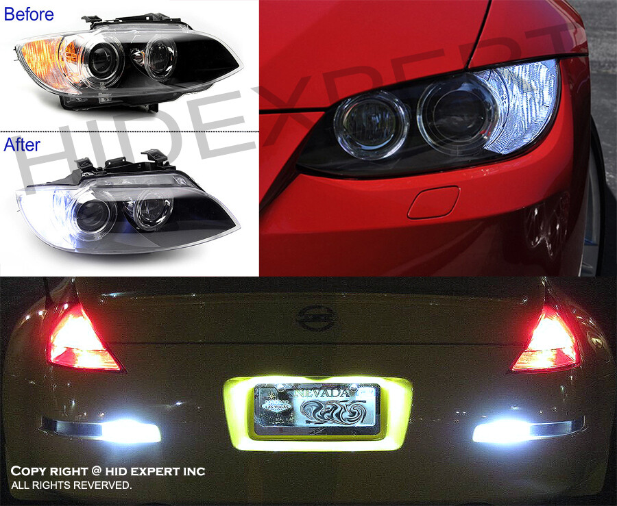 x4 pc 1157 12 SMDs LED Color White Fit Tail Brake Replace Halogen Light