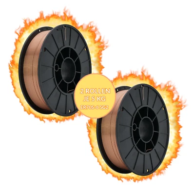 MIG MAG Schweißdraht Schutzgas Stahldraht 2 Stk 0,8mm ER70S-6 SG2 Drahtrolle 5kg