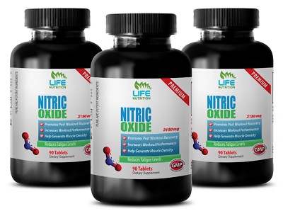 muscle pump supplement - Nitric Oxide 3150mg - intense vascularity 3 Bottles