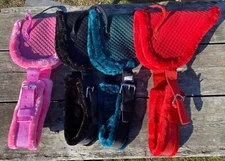 Fleece bottom miniature horse bareback pad assorted colors