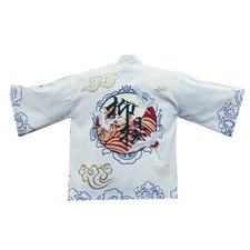 Men Japanese Kimono Yukata Coat Cardigan Top Jacket Bathrobe Retro Outwear White