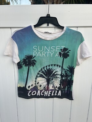 Women's Coachella Body T-Shirt Short Sleeve Multicolor Sz Small