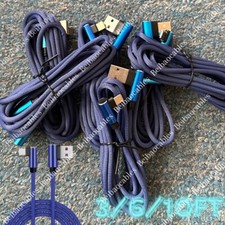 3/6/10Ft 90 Degree Right Angle Charger Cable For Apple iPhone iPad Charging Cord