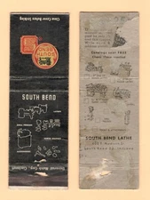 SOUTH BEND TOOLS EQUIPMENT { 2-SIDED } MATCHBOOK COVER