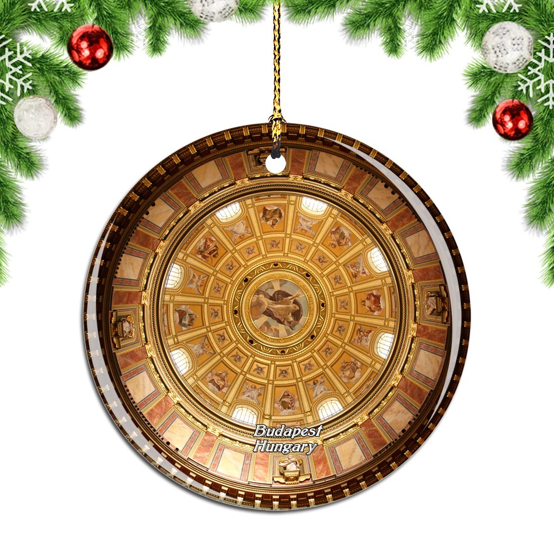 Hungary St. Stephen's Basilica Budapest Christmas ornament city travel souvenir