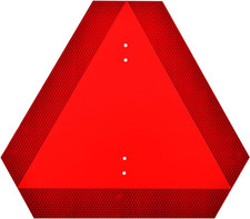 Slow Moving Vehicle Triangle Sign, Aluminum Slow Moving Triangle Rust F
