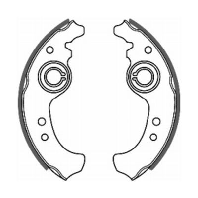Rear ABE C0F001ABE Brake Shoe Set for ABARTH,AUTOBIANCHI,FIAT,FSO,INNOCENTI,LANC