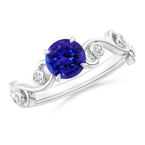 Blue Sapphire Gemstone 925 Sterling Silver Solitaire Trendy Ring For Women