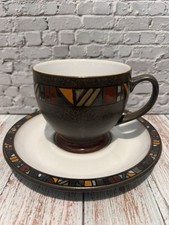 (SECONDS BUT STILL STUNNING DENBY MARRAKESH MOSAIC DESIGN COFFEE/TEA CUP &SAUCER