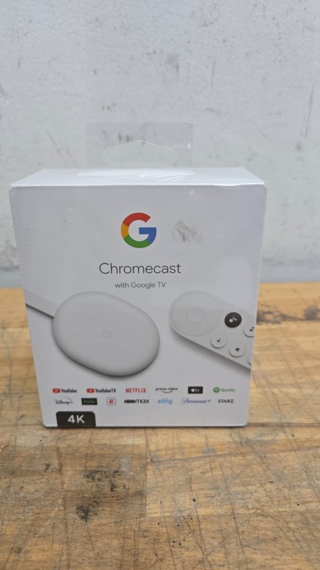 Google Chromecast w/ Google TV, G9N9N, Snow, Streaming Device *NIB*