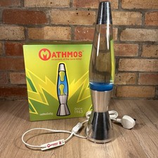 Mathmos Astro Lava Lamp Clear / Turquoise Blue Silver Base Original Packaging