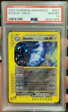 2003 POKEMON AQUAPOLIS #H23 STEELIX-HOLO PSA 10 POP 72 With Swirl!